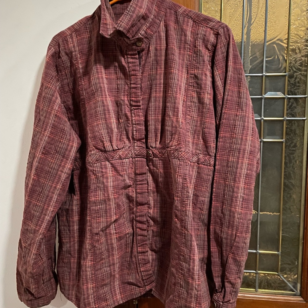 Red woolrich women’s Button Down Shirt